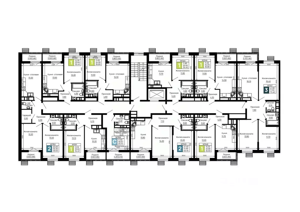 3-к кв. Адыгея, Тахтамукайский район, Яблоновский пгт  (73.4 м) - Фото 2