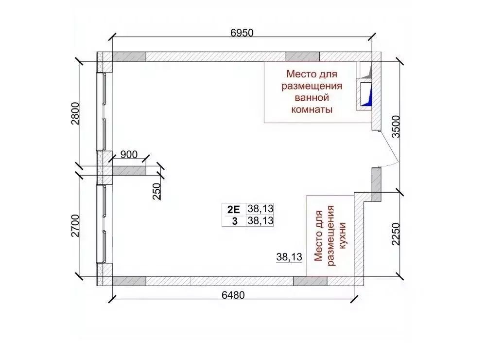 2-к кв. Кемеровская область, Кемерово ул. Дружбы, 9 (38.13 м) - Фото 1