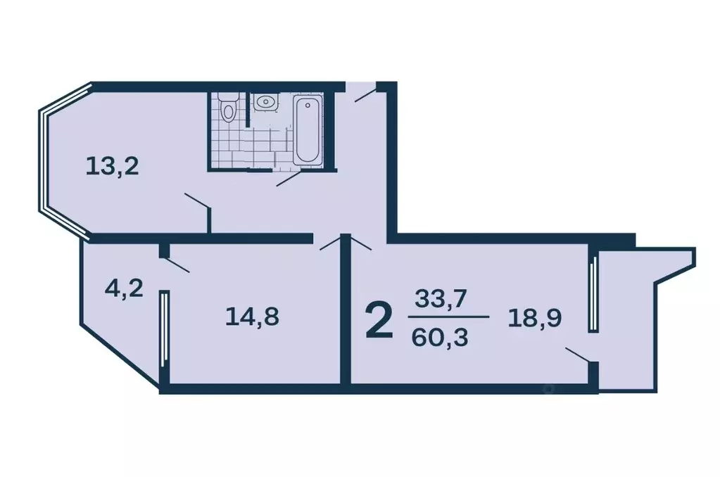 2-к кв. Москва ул. Полины Осипенко, 22К3 (60.6 м) - Фото 1