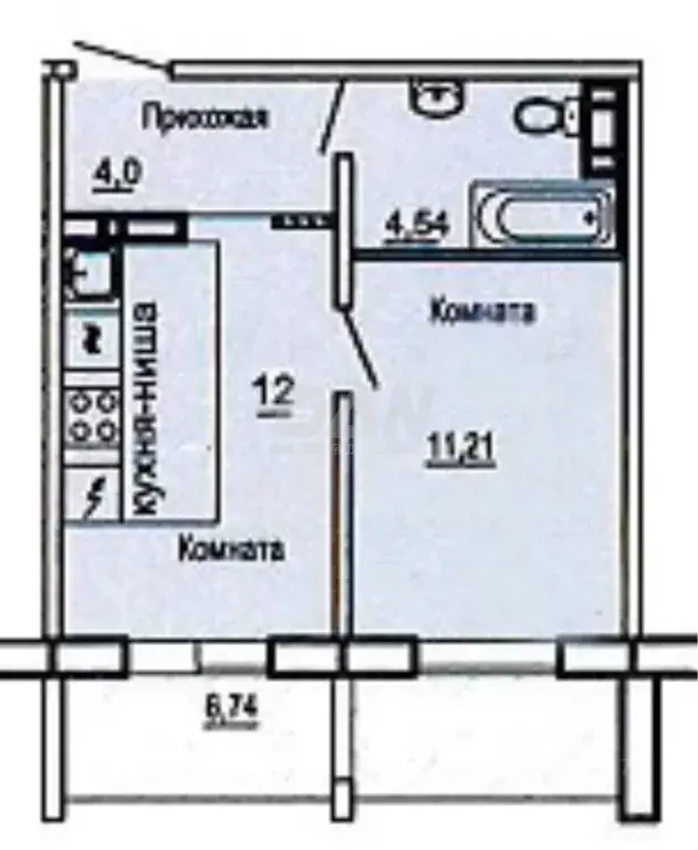 1-к кв. Челябинская область, Челябинск ул. Овчинникова, 20А (31.9 м) - Фото 1