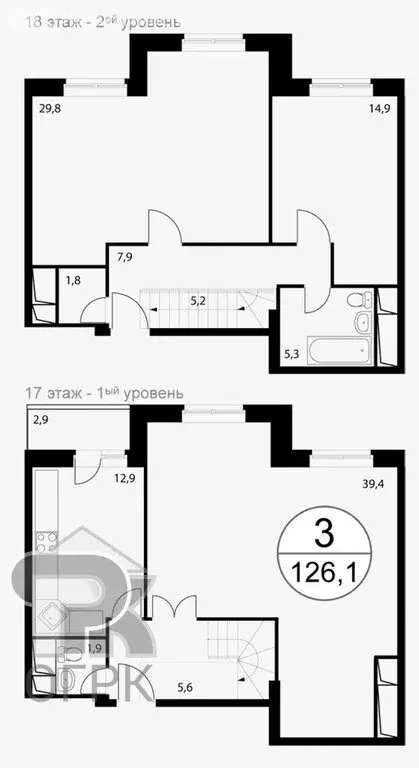 3-комнатная квартира: Видное, Ольховая улица, 1 (126.1 м) - Фото 0