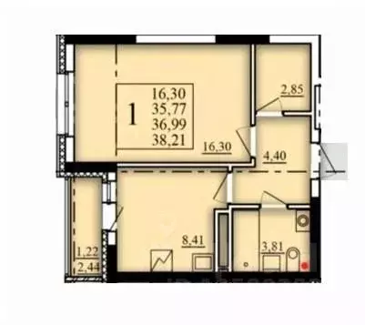 1-к кв. Башкортостан, Уфа Затон-Восточный жилрайон, Паруса жилой ... - Фото 1