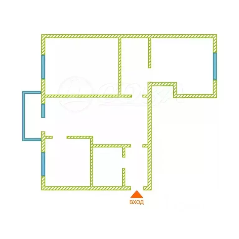 3-к кв. Курганская область, Курган ул. Коли Мяготина, 92 (56.4 м) - Фото 1