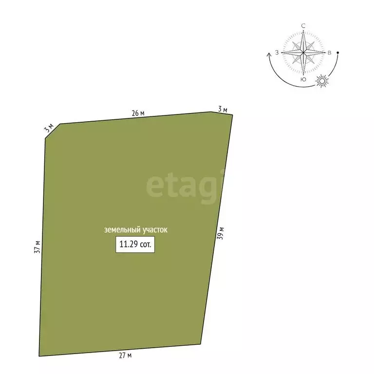 Участок в Благовещенск, посёлок Моховая Падь, Горная улица (11.29 м) - Фото 1