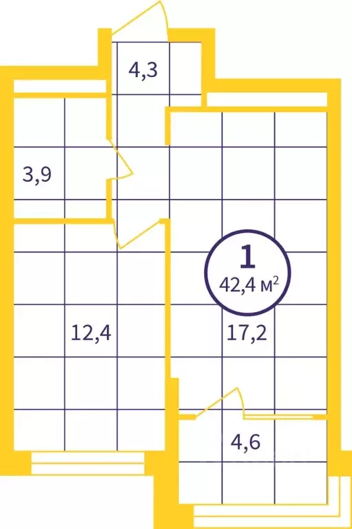 1-к кв. Свердловская область, Екатеринбург ул. Щербакова, 76 (40.1 м) - Фото 1