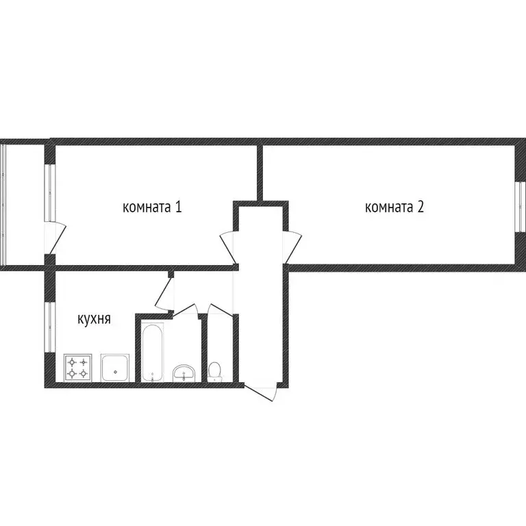 2-комнатная квартира: Златоуст, проспект Мира, 24 (48.3 м) - Фото 1
