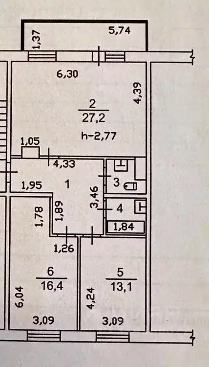 3-к кв. Иркутская область, Иркутск ул. Баумана, 207 (76.0 м) - Фото 1