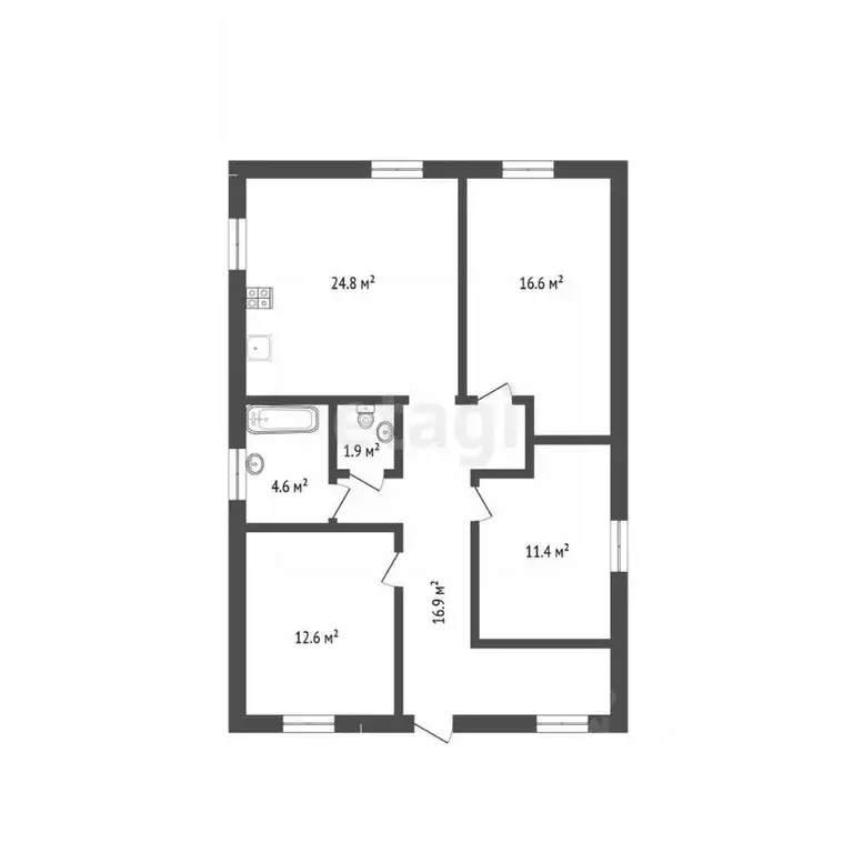 Дом в Воронежская область, с. Новая Усмань ул. Кутузова, 48 (117 м) - Фото 2