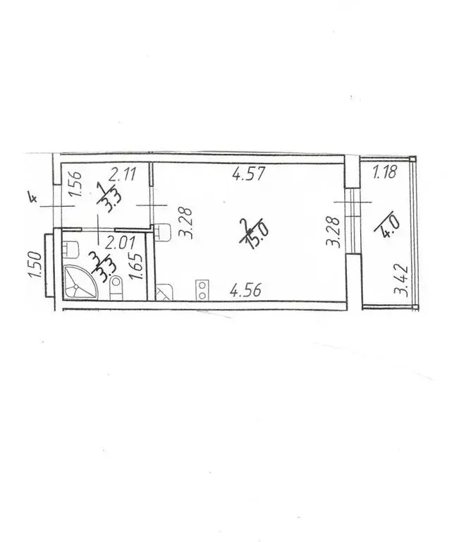 Квартира-студия: Санкт-Петербург, Плесецкая улица, 10 (22 м) - Фото 1