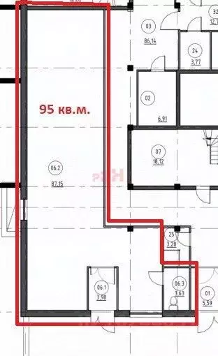 Торговая площадь в Курганская область, Курган Солнечный бул., 38 (95 ... - Фото 2