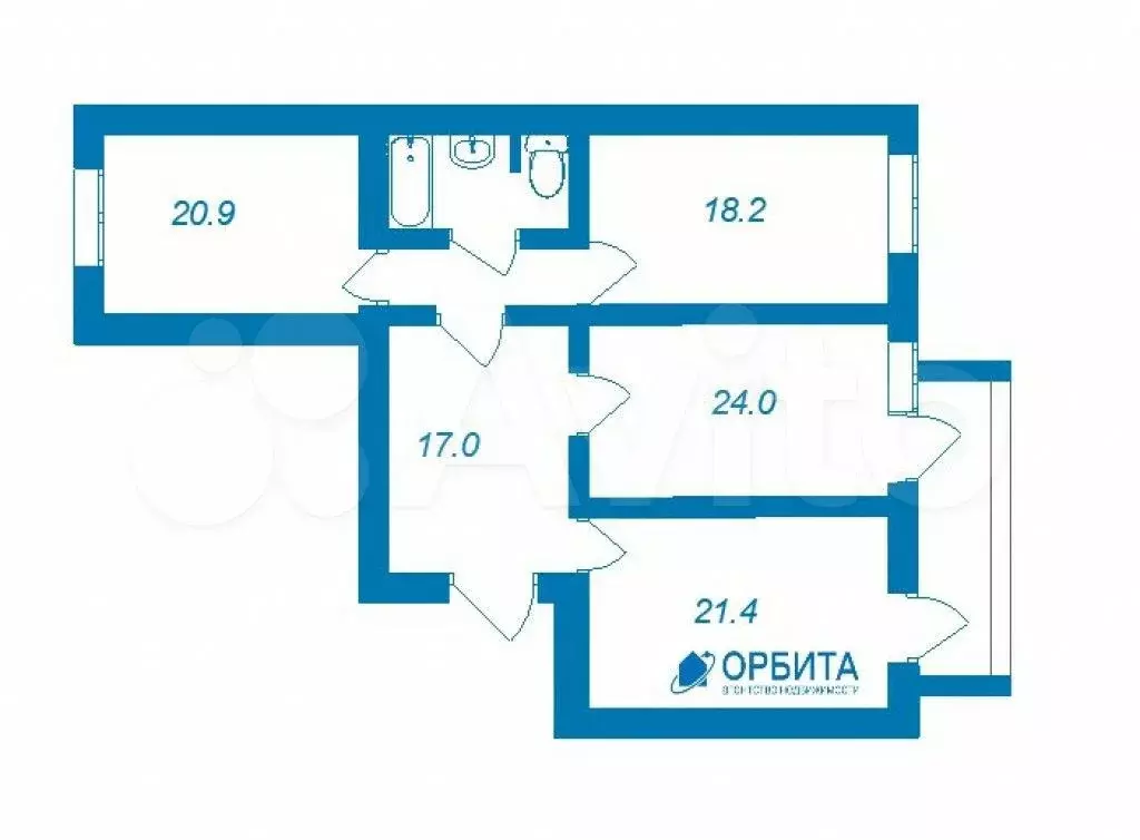 3-к. квартира, 111,7 м, 7/10 эт. - Фото 0