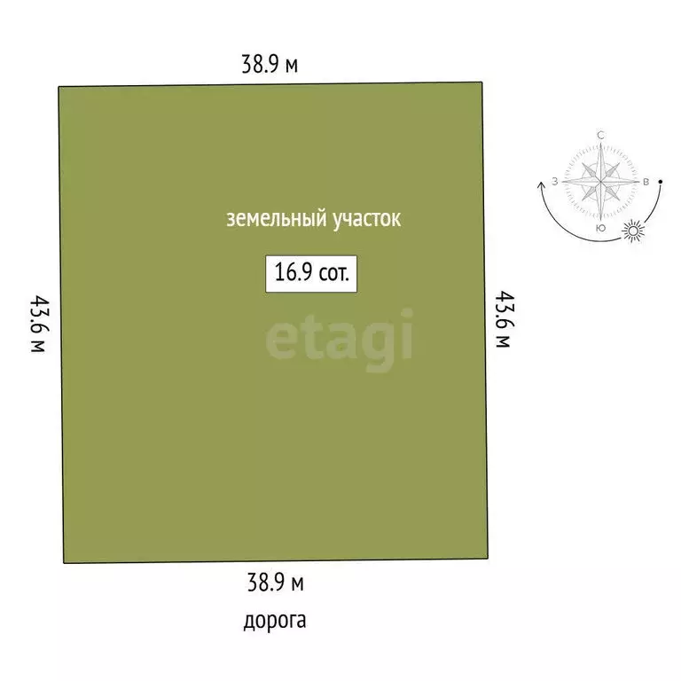 Участок в Тюменский муниципальный округ, коттеджный посёлок ... - Фото 1