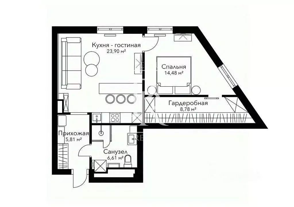 2-к кв. Москва Софийская наб., 34 (63.0 м) - Фото 1