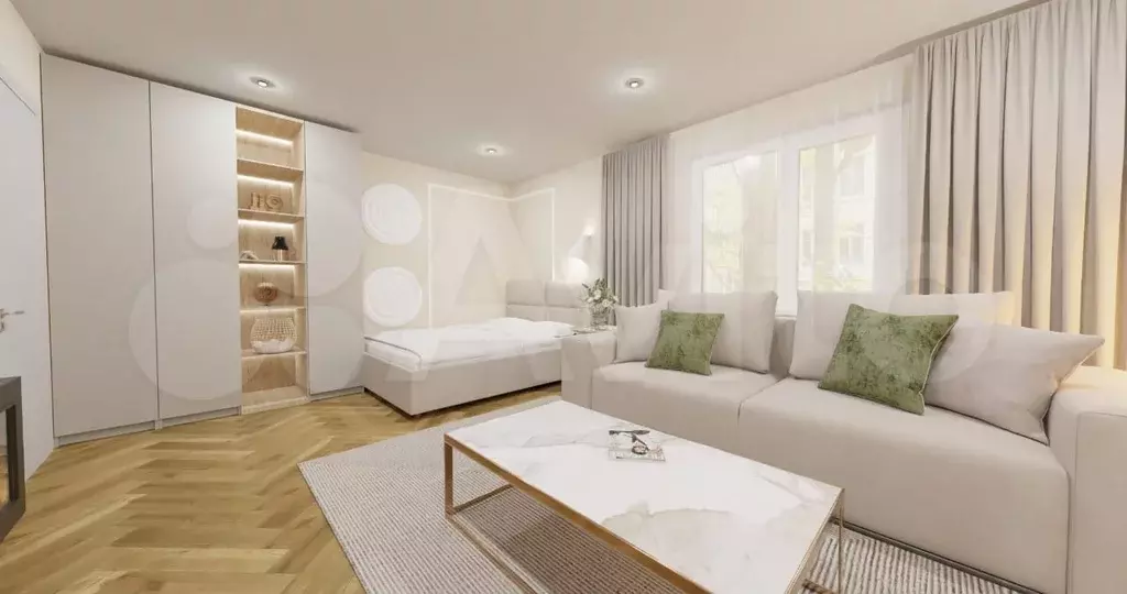 1-к. квартира, 48,4 м, 7/9 эт. - Фото 1