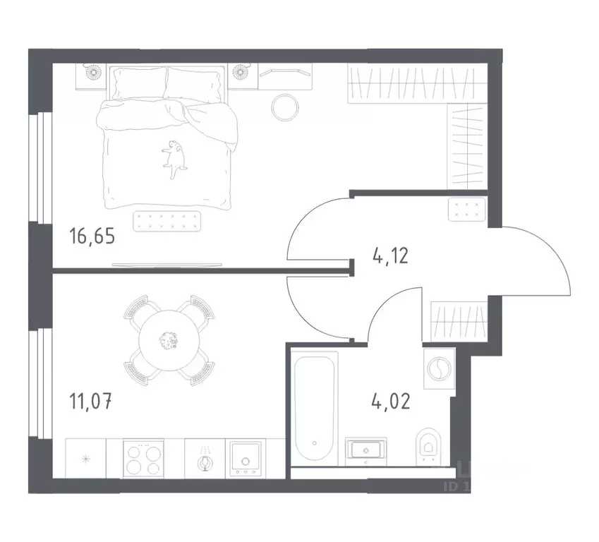 1-к кв. Башкортостан, Уфа ул. Минигали Губайдуллина, 8к9 (35.86 м) - Фото 1