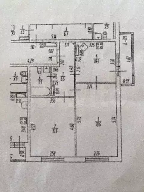 2-к. квартира, 55,9 м, 11/14 эт. - Фото 0