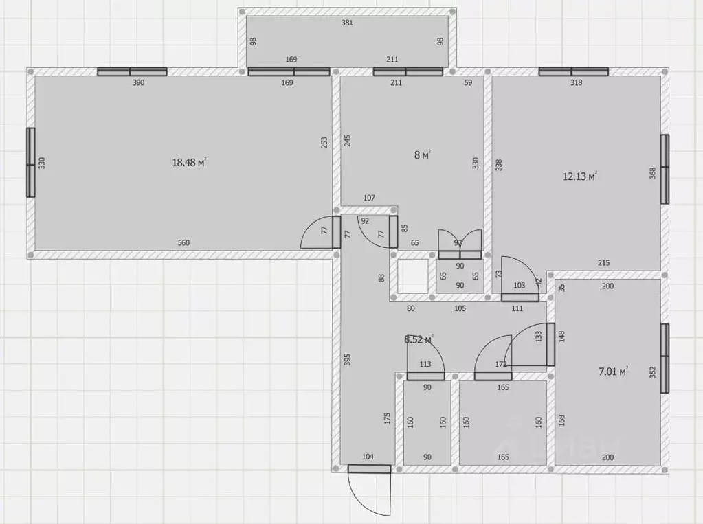 3-к кв. Красноярский край, Красноярск ул. Мичурина, 63 (62.5 м) - Фото 2