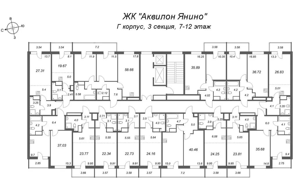 2-к кв. Ленинградская область, Всеволожский район, Заневское городское ... - Фото 2