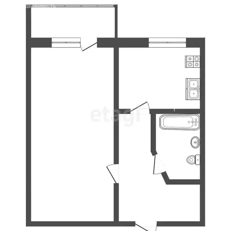 1-комнатная квартира: Ростов-на-Дону, Дачная улица, 1/3 (28.3 м) - Фото 0