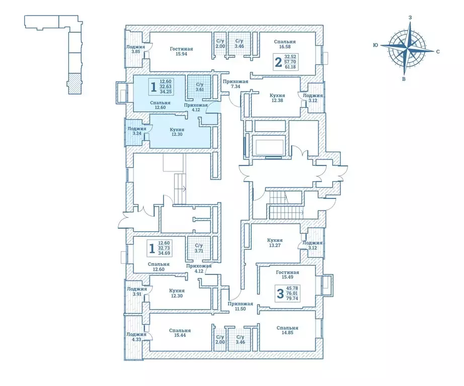 1-комнатная квартира: Монино, улица Генерала Ковачевича, 10к2 (34.1 м) - Фото 2