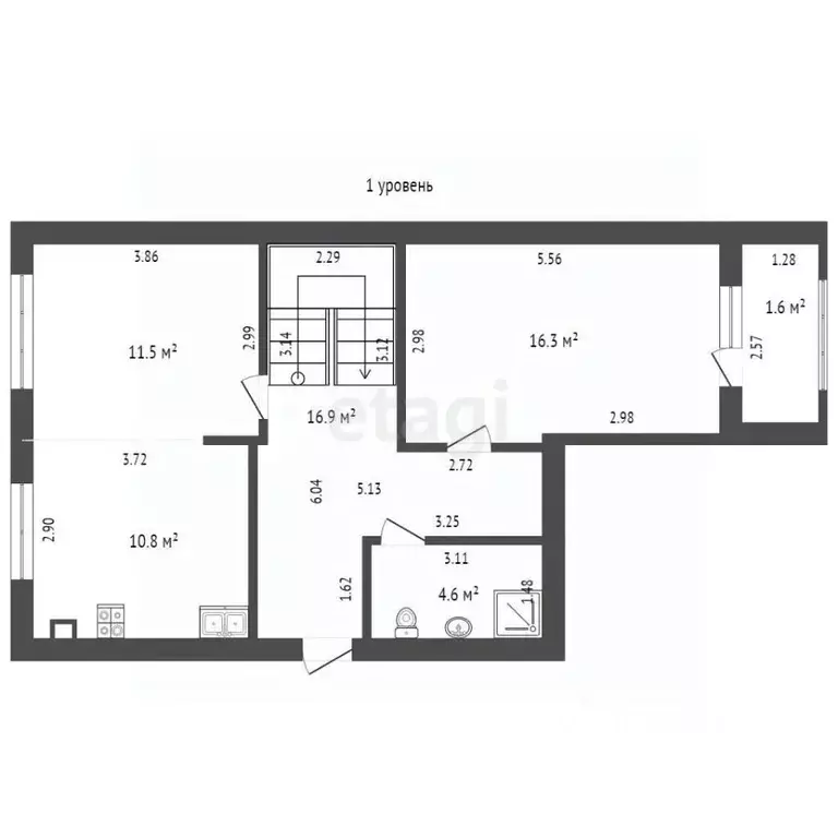 3-к кв. Калининградская область, Калининград ул. Добролюбова, 48 ... - Фото 2