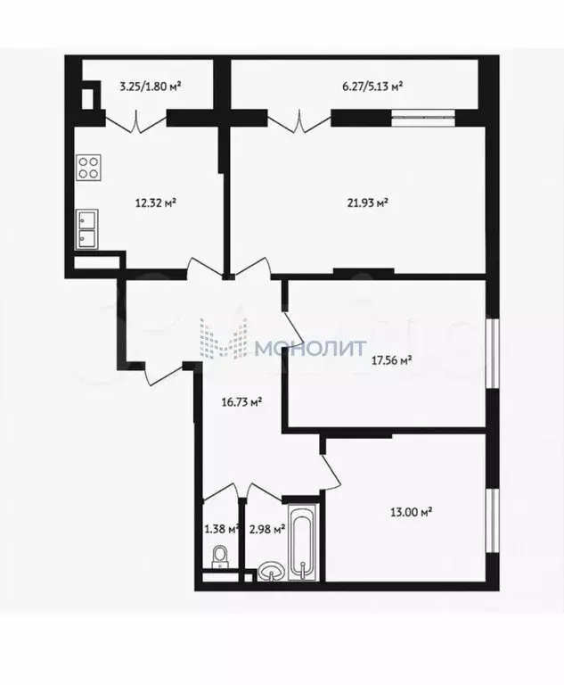 3-комнатная квартира: Йошкар-Ола, улица 70-летия Вооружённых Сил СССР, ... - Фото 1