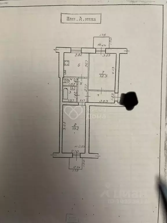 2-к кв. Волгоградская область, Волгоград ул. В.И. Ленина, 12 (46.6 м) - Фото 2