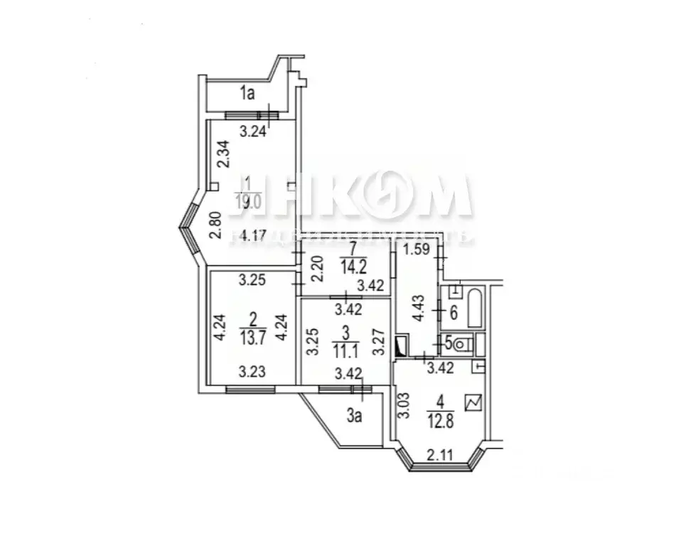 3-к кв. Москва Смольная ул., 51к3 (74.8 м) - Фото 0