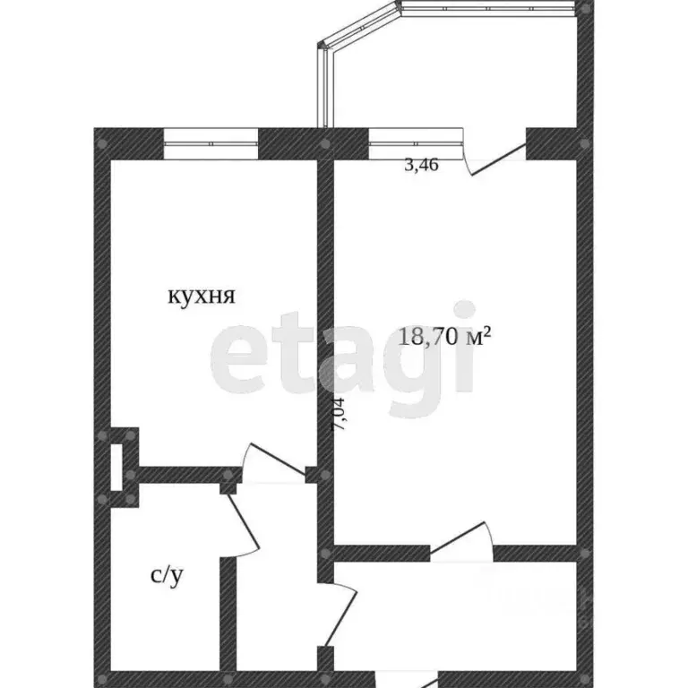 1-к кв. Ханты-Мансийский АО, Сургут ул. Ивана Захарова, 10/1 (43.2 м) - Фото 1