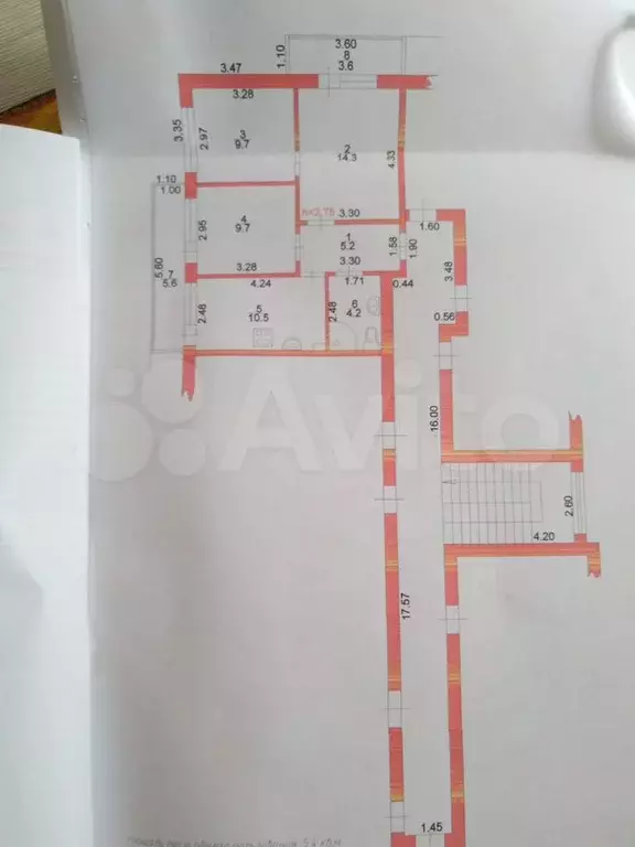 3-к. квартира, 62,8 м, 2/5 эт. - Фото 0
