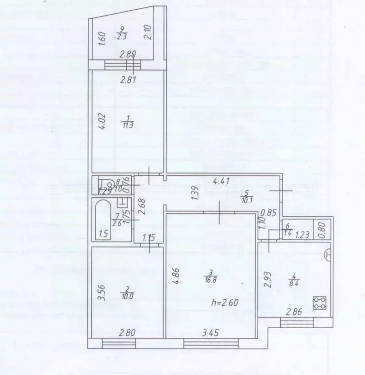 3-к кв. Татарстан, Казань ул. Академика Лаврентьева, 24а (63.9 м) - Фото 1