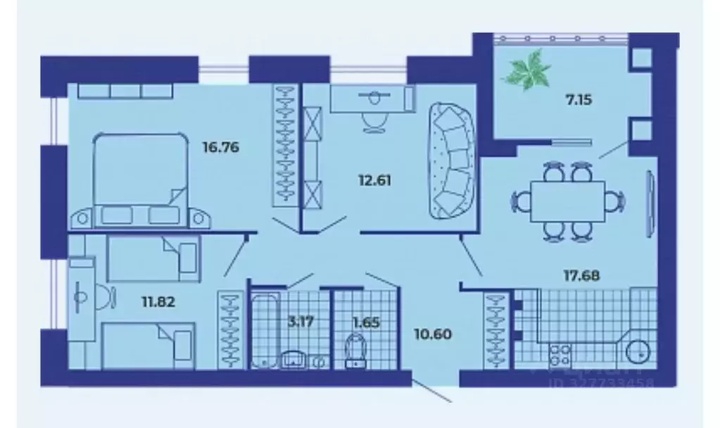 3-к кв. Брянская область, Брянск ул. Ильи Иванова, 9 (82.2 м) - Фото 1