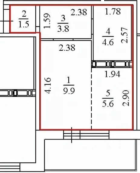 Студия Пермский край, д. Кондратово ул. Н.М. Яблокова, 3 (25.4 м) - Фото 2