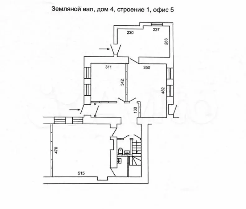 Офис с сан. узлом на 1 эт. у м. Курская, 82 м - Фото 0