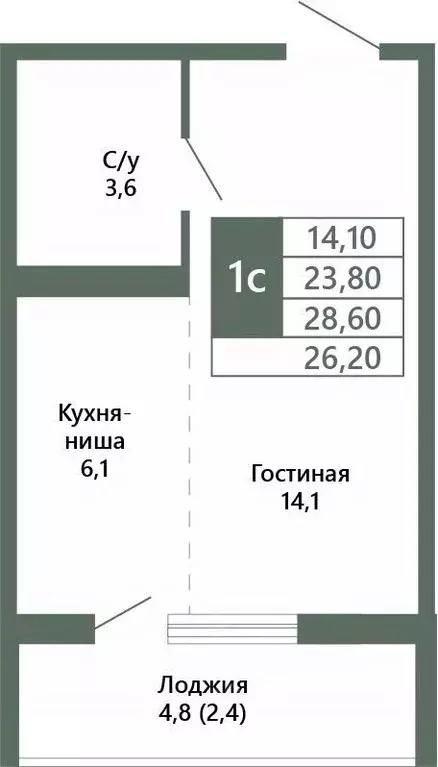 1-к кв. Кемеровская область, Кемерово 64-й мкр, Лучи жилой комплекс ... - Фото 0