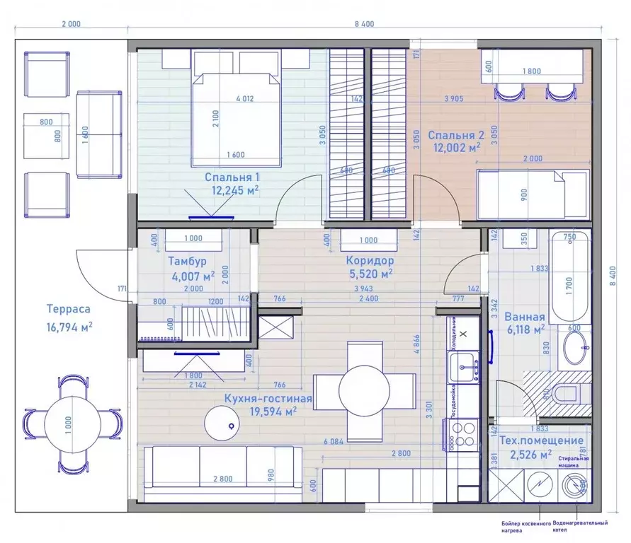 Дом в Севастополь ш. Фиолентовское (87 м) - Фото 2