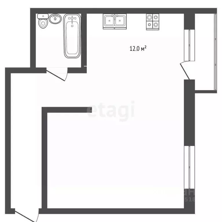 1-к кв. Ростовская область, Таганрог ул. Пархоменко, 58-2/4 (49.0 м) - Фото 2