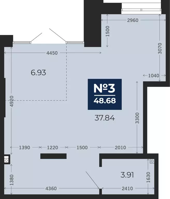 Помещение свободного назначения (48.68 м) - Фото 1