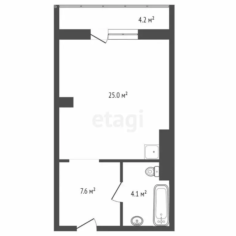 1-комнатная квартира: Красноярск, Свердловская улица, 15В (36.7 м) - Фото 1