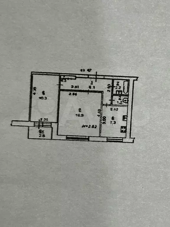 2-к. квартира, 45 м, 3/9 эт. - Фото 0