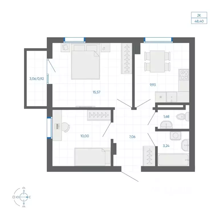 2-к кв. Челябинская область, Челябинский городской округ, пос. ... - Фото 1