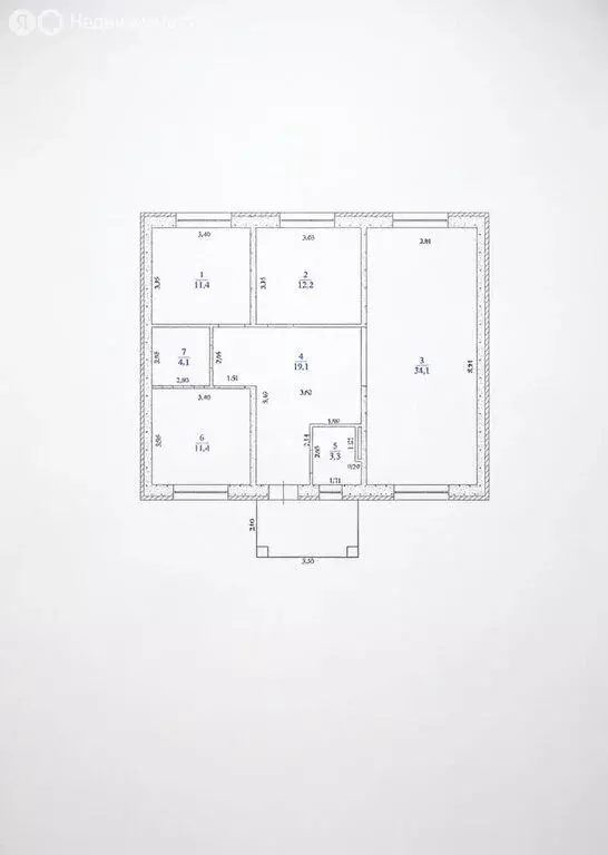 Дом в городской округ Ульяновск, село Лаишевка, улица Апакидзе (103.7 ... - Фото 1