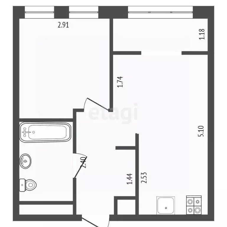 1-к кв. Тюменская область, Тюмень ул. Газовиков, 73к4 (36.7 м) - Фото 0
