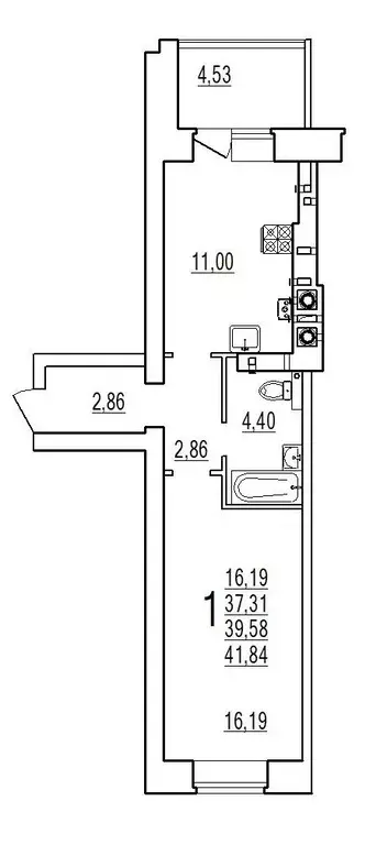 Продаётся 1-к квартира, 39.58 м - Фото 0