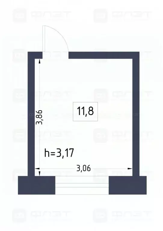 Студия Татарстан, Казань ул. Нурсултана Назарбаева, 35к1 (11.8 м) - Фото 1