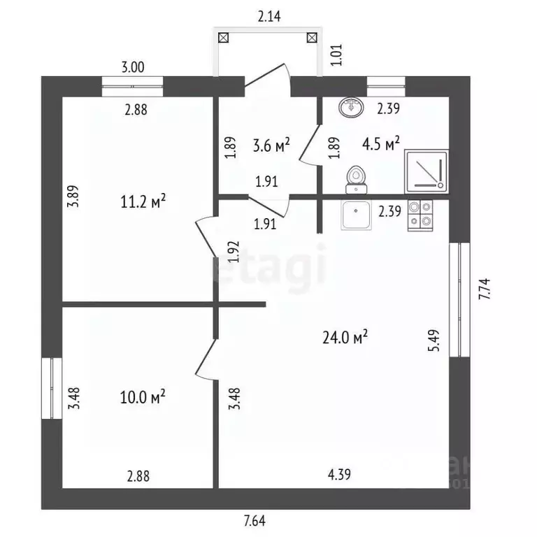 Дом в Самарская область, Кинель Лебедь мкр, 1-я линия (53 м) - Фото 2