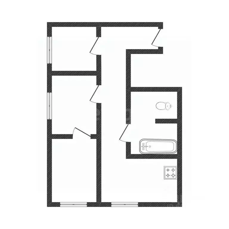 3-к кв. Алтайский край, Бийск пер. Прямой, 53 (54.0 м) - Фото 1