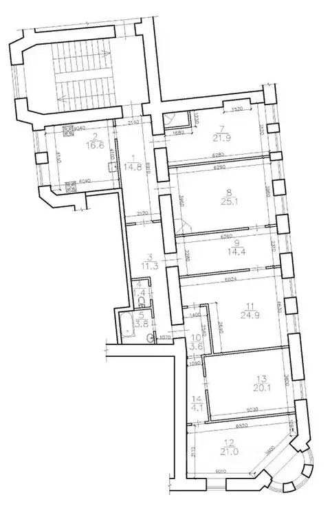 6-к кв. Санкт-Петербург 8-я Советская ул., 14 (183.0 м) - Фото 1