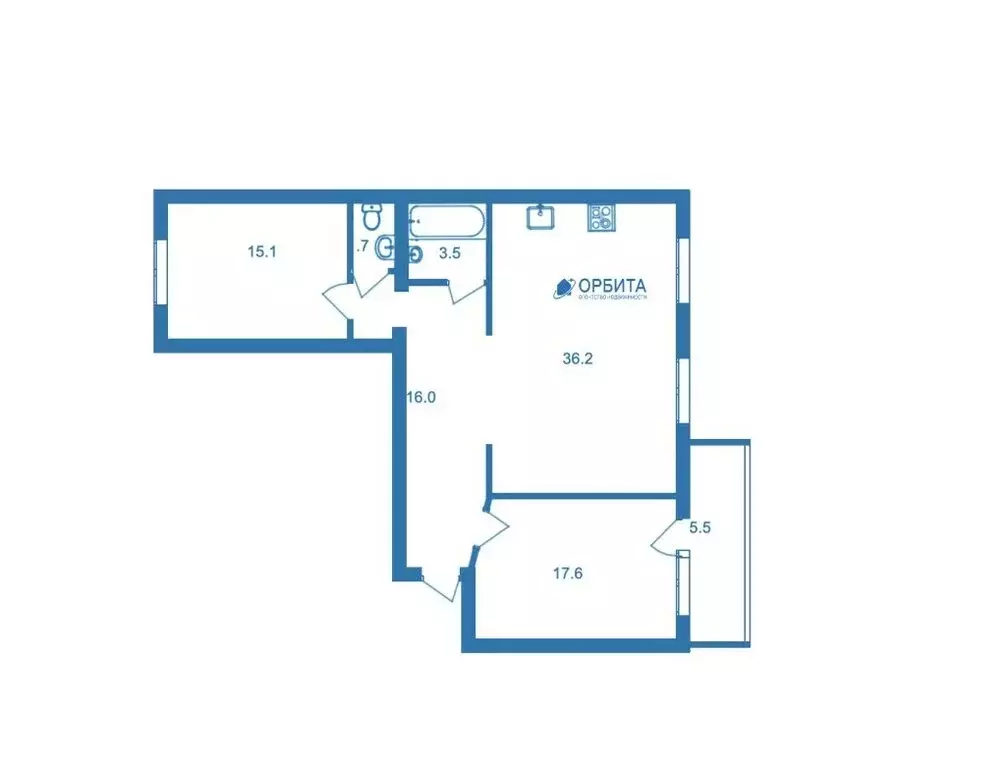 2-комнатная квартира: Тюмень, Интернациональная улица, 140 (89 м) - Фото 1