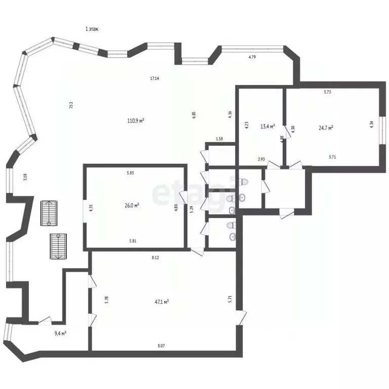 Офис в Свердловская область, Екатеринбург ул. Энгельса, 19 (359 м) - Фото 1